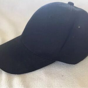 Black Cap Hat  One size fits all. New Never worn.